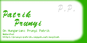 patrik prunyi business card